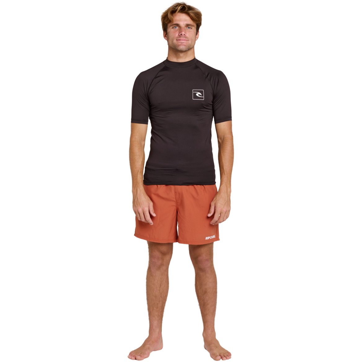 2026 Rip Curl Mens Streamline UPF Short Sleeve Rash Vest 172MRV - Black